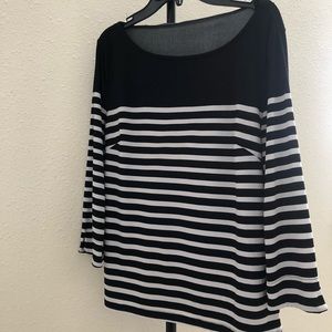 black and white striped long sleeve